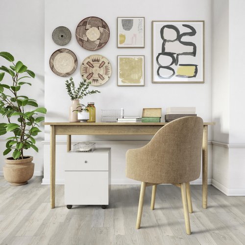 Suelo vinílico autoadhesivo medio caruse blanc efecto madera natural senso urban