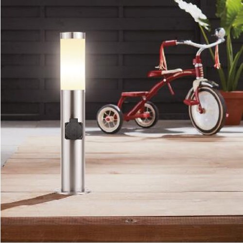 Baliza de jardín exterior Bergen de Inspire, casquillo E27, 50 cm de altura, antracita, IP44