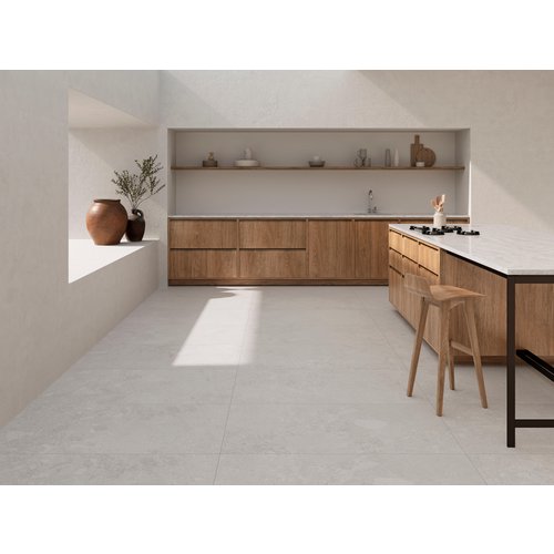 Suelo/azulejo porcelánico gravina efecto piedra white mate 60x120 cm c1