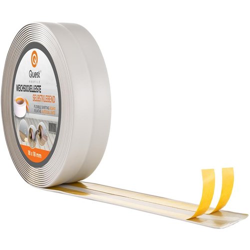 Quest banda de montaje y acabado pvc 30x30mm, 20m, autoadhesiva, gris clair