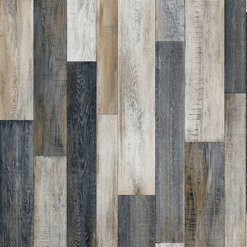 Link plus parquet vinílico - imitación parquet oscuro iridiscente - superficie brillante - rollo 2m x 14m