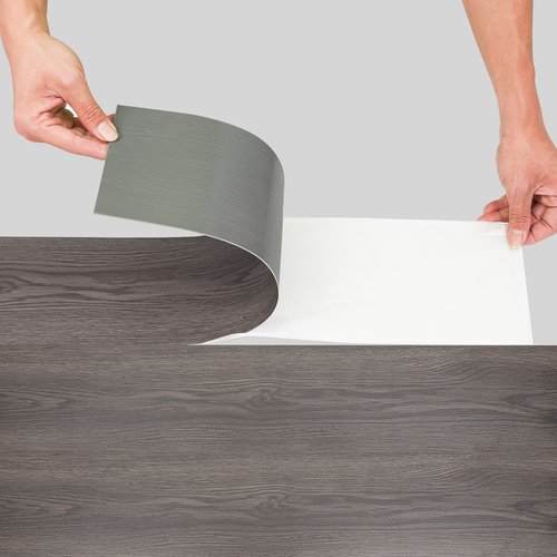 Tablas de pvc autoadhesivas,caja de 42 tablas de vinilo autoadhesivas,roble noche, aprox.6m²