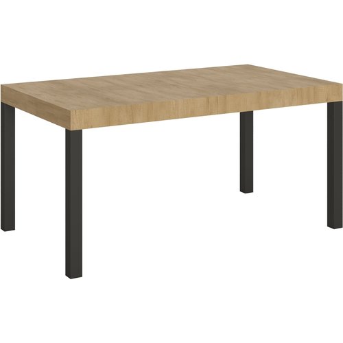 Mesa extensible 90x160/420 cm everyday roble natural estructura antracita