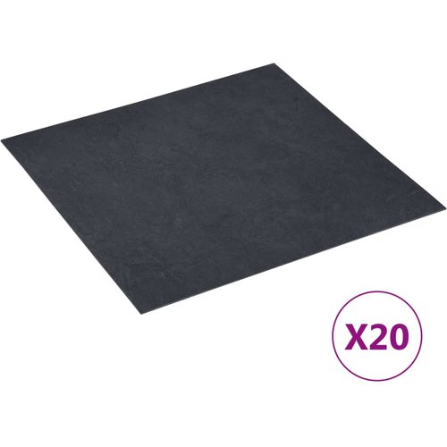 Vidaxl tarimas autoadhesivas 20 piezas pvc 1,86 m² mármol negro