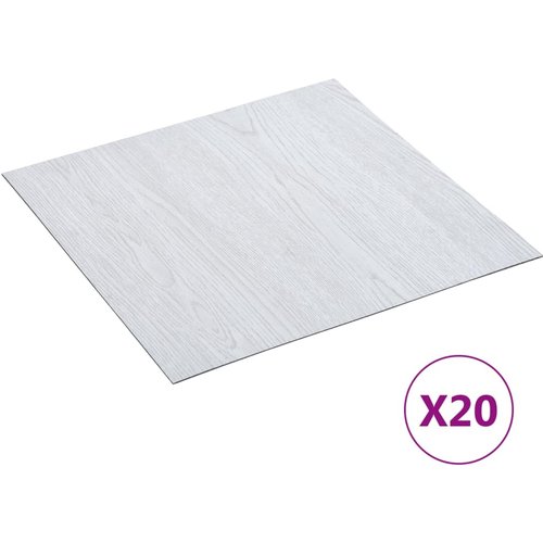 Baldosas de suelo autoadhesivas 20 uds pvc 1,86 m² blanco vidaxl