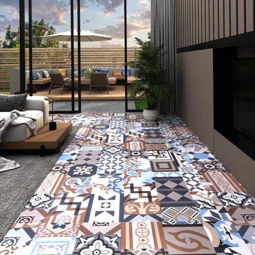 Maison exclusive - tarimas autoadhesivas 20 udes pvc 1,86 m² estampado monocolor