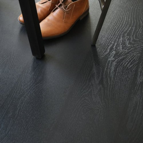 Resistance vinyl flooring pro - parquet vintage pintado - negro - rollo 4m x 3m
