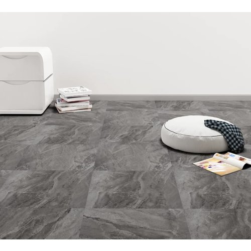 Vidaxl tarimas autoadhesivas 20 unidades pvc 1,86 m² patrón negro