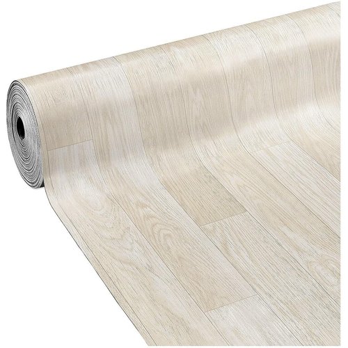 Suelo en pvc 100x850 cm revestimiento rollo de vinilo 31 dimensiones diseño madera beige blanco (c)