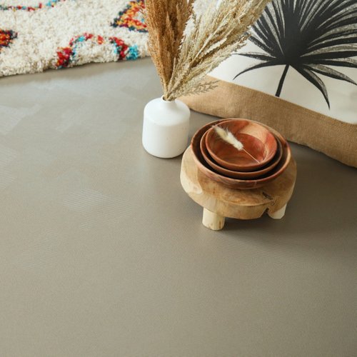 Pavimento vinílico táctil - formas geométricas - beige - rollo 2m x 7m