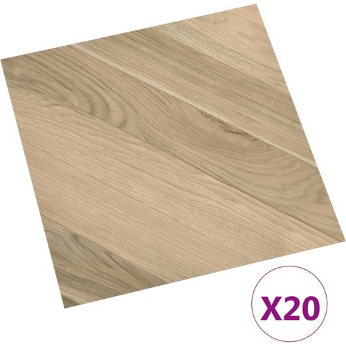 20 piezas lamas de suelo autoadhesivas | tarimas de suelo | tarimas autoadhesivas pvc 1,86 m² marrón rayado cfw32649
