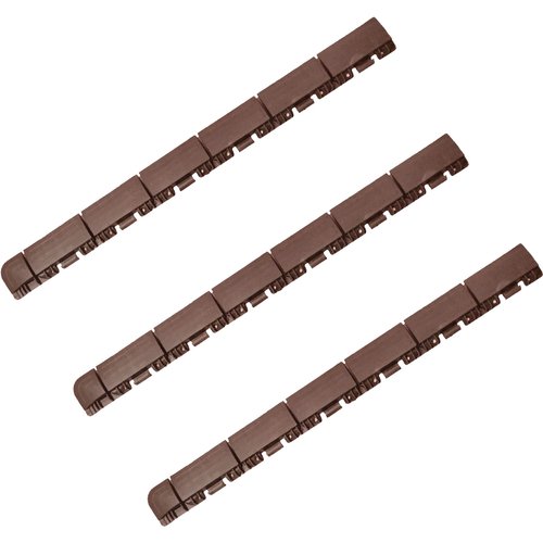 Pack 3 remates con acabado hembra, finalización suelo marte gris efecto cruzado