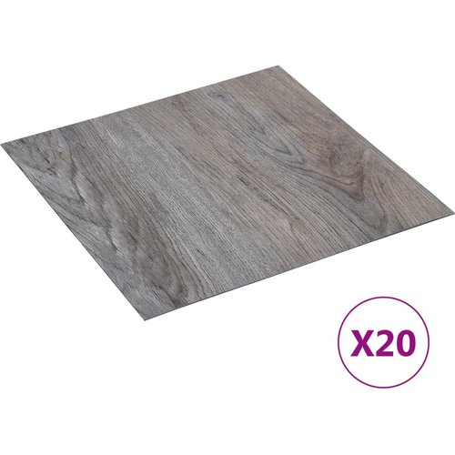 Vidaxl tarimas autoadhesivas 20 unidades pvc 1,86 m² marrón claro