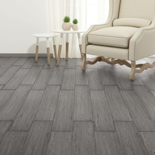 Maison exclusive - lamas para suelo pvc autoadhesivas 5,21 m² 2 mm gris oscuro