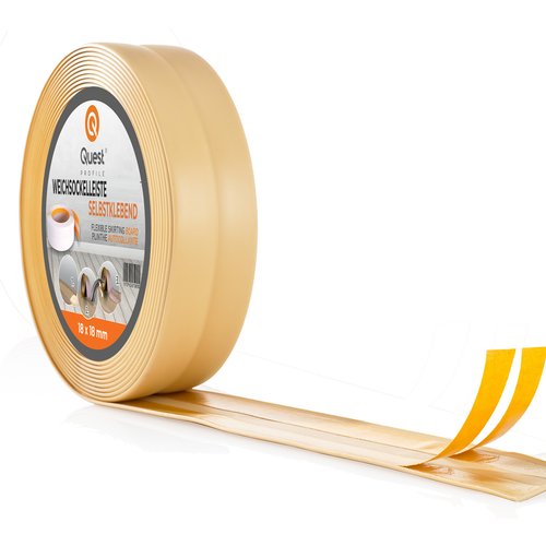 Quest banda de montaje y acabado pvc 30x30mm, 25m, autoadhesiva, crème