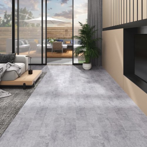 Baldosas de suelo de pvc 4,46 m² 3 mm autoadhesivas gris cemento vidaxl