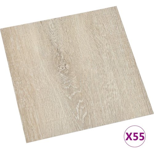 55 piezas lamas para suelo autoadhesivas | tarimas de suelo | tarimas autoadhesivas pvc 5,11 m² beige cfw26533