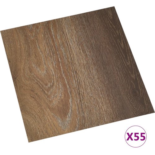 55 piezas lamas para suelo autoadhesivas | tarimas de suelo | tarimas autoadhesivas pvc 5,11 m² marrón cfw70300