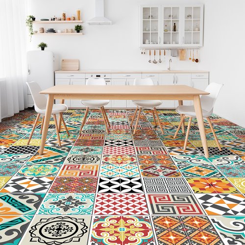 24 vinilos baldosas suelo antideslizante cornino - adhesivo pared - sticker revestimiento - 1 adhesivo 120x180cm-24stickers30x30cm