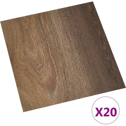 20 piezas lamas de suelo autoadhesivas | tarimas de suelo | tarimas autoadhesivas pvc 1,86 m² marrón cfw13049