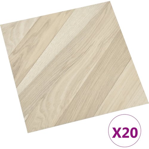 20 piezas lamas de suelo autoadhesivas | tarimas de suelo | tarimas autoadhesivas pvc 1,86 m² rayas beige cfw54466