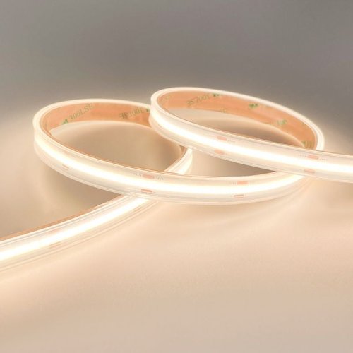 Tira LED COB de 5 metros a 24 V con protección IP65 y 320 LED por metro, para perfilar exteriores