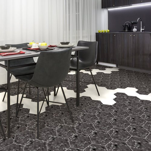 Vinilo baldosas de terrazzo petrosino antideslizante - adhesivo pared - sticker revestimiento - 1 adhesivo 40x90cm-10stickershexagones20x18cm