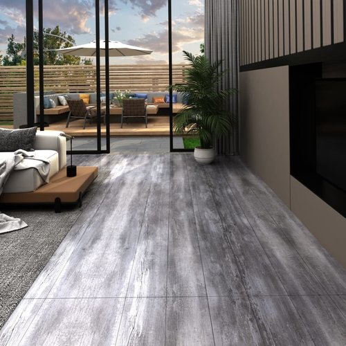 Maison exclusive - lamas para suelo pvc autoadhesivas 5,21 m² 2mm gris madera mate