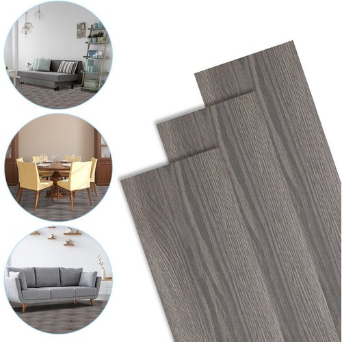 Lames de sol pvc adhésives -boite de 42 lames vinyle auto-adhésives - 6 m² - chêne nuit