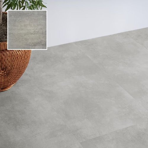 Suelo vinílico pvc adhesivo (pack 10m²) piedra gris espacio mate (formato cuadrado)