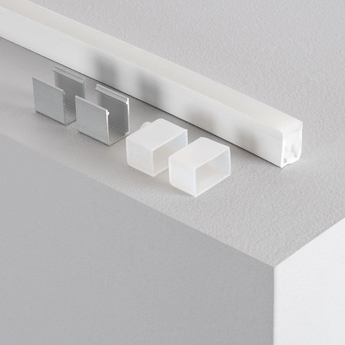 Ledkia perfil neón sflex de silicona de 2 metros para tiras LED de hasta 10 milímetros