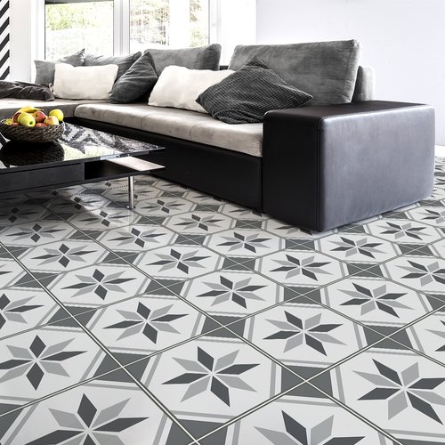 9 vinilos baldosas de cemento suelo antideslizante teramo - adhesivo pared - sticker revestimiento - 1 adhesivo 90x90cm-9stickers30x30cm