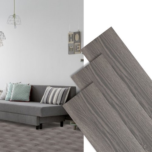 Suelo vinílico adhesivo de lamas de pvc, 56 piezas, 7,82 m², roble nocturno, roble negro