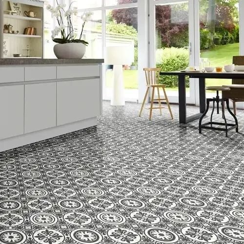 Suelo vinílico en rollo (sintasol) - 40 m² (2x20 m) - hidráulico blanco 761