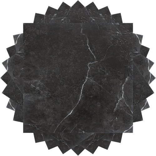 Etiqueta engomada impermeable del azulejo del baño para la pared etiqueta autoadhesiva autoadhesiva del piso de mármol negro del pvc,22 piezas,2 m²