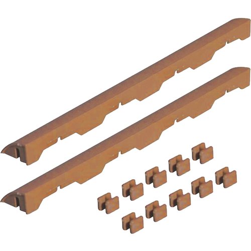 Pack 4 remates con acabado macho, finalización suelo combi marrón