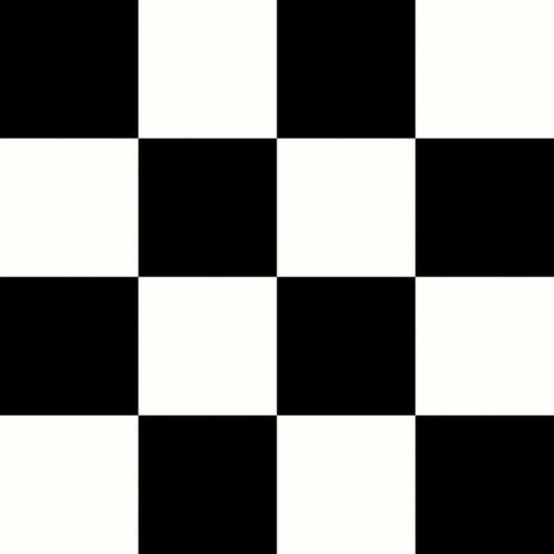 Link plus suelo vinílico - baldosas a cuadros blancos y negros - superficie brillante - rollo 2m x 8m