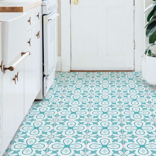 Baldosa pvc suelo málaga tiffany 20x20 cm - paquete 14 pegatinas