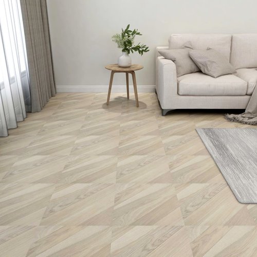 Maison exclusive - tarimas autoadhesivas 20 uds pvc 1,86 m² rayas beige