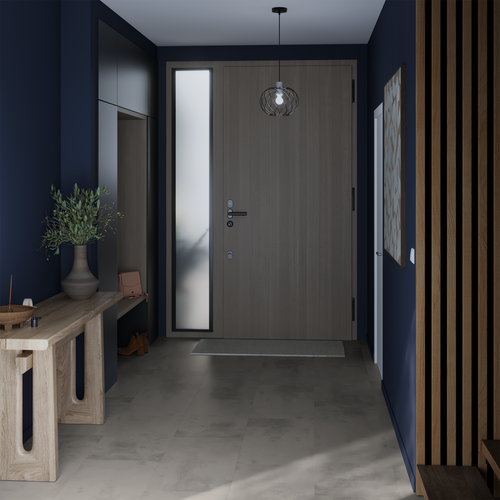 Artens - suelo de pvc - baldosas de pvc con clip seren - intenso - imitación piedra - gris claro - dimensiones l.91,44 cm x l.45,72 cm - espesor 4,5