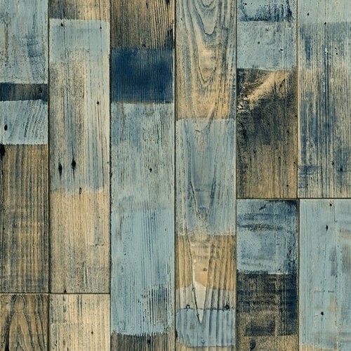 Suelo vinílico podium - imitación parquet azul - rollo 2m x 25m