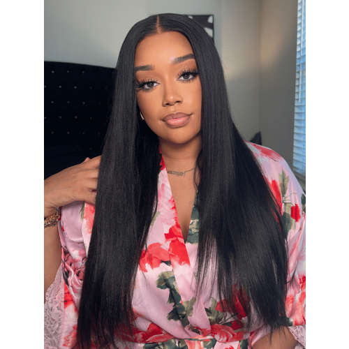 BOGO | UNice EasiContour V Part Glueless Yaki Wig 150% Density