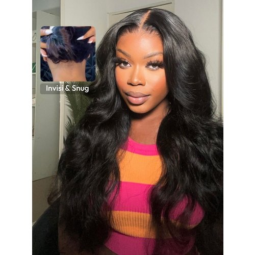 13x4 Pre-Everything™ Transparent Lace Front 3D Body Wave Wig Real Ear To Ear With Invisi Drawstring Wig Lace Fit Better