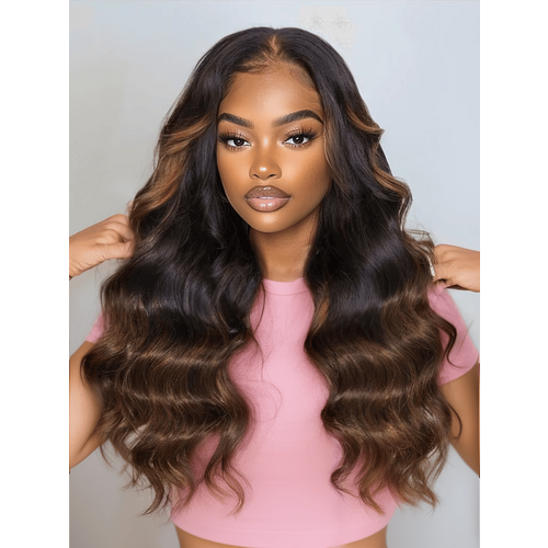 UNice Chestnut Brown Ombre 4 Pcs/pack Body Wave Human Hair Bundle
