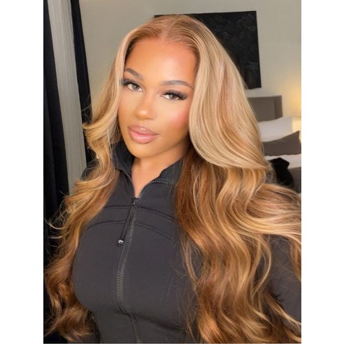 UNice Bye-Bye Knots Wig Pre-Cut 7x5 Glueless Lace & 13x4 Pre Everything Honey Blonde Body Wave Bouncy Wig With Bleached Clean Knots