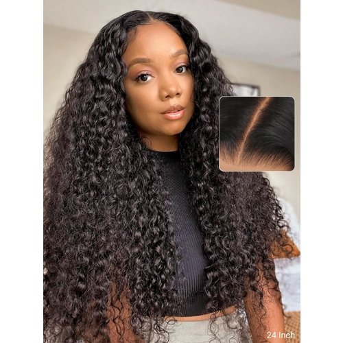 7x5 Bye Bye Knots Glueless Lace Wig Quick Install Water Wave Invisible Knots Wig