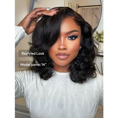 Invisi Drawstring 7x5 Put On And Go Lace Summer Style Glueless Lace Bleached Knots Bob Drawstring Wig 150% Density Limited Sale