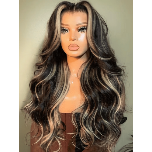7x5 Bye-Bye Knots Wig Lace Loose Wave Butterscotch Highlights Brown 150% Density