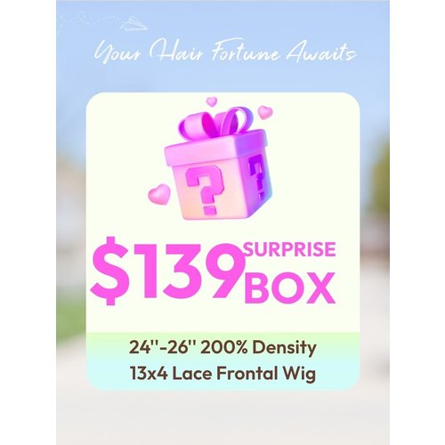 UNICE $139 Surprise Box Get 24''-26'' 200% Density 13x4 Lace Frontal Wig Value $359-$459