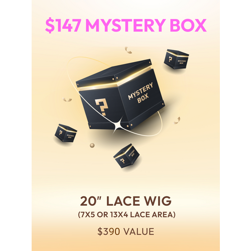 UNICE $147 Lucky Black Box Get 20 7x5 or 13x4 Bye Bye Knots Wig Value $390